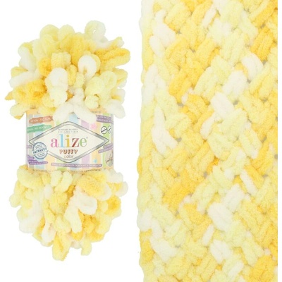 Alize Puffy Color 5921 žlto biela