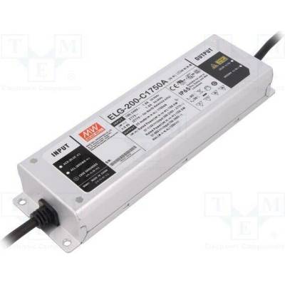 MEAN WELL ELG-200-C1750A Napájecí zdroj: spínaný; LED; 200W; 57÷114VDC; 875÷1750mA; IP65