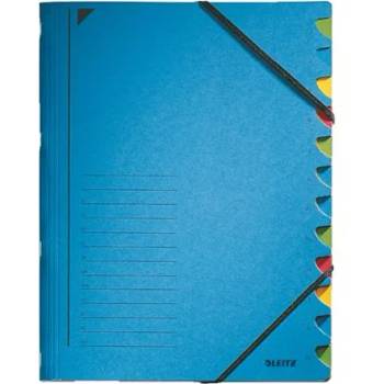 Leitz Папка с каучук, картон, a4, 12 части, leitz, синя (39120035)