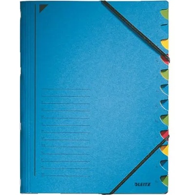 Leitz Папка с каучук, картон, a4, 12 части, leitz, синя (39120035)