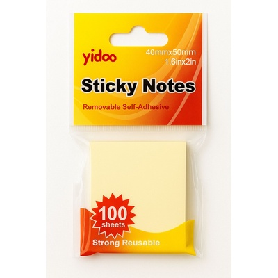 Самозалепващи листчета 40/50 мм жълти