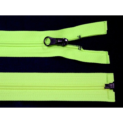 Spirálový zip no.5 rozepínací 65cm - více barev color: 629 neonově žlutozelená (jezdec 1)