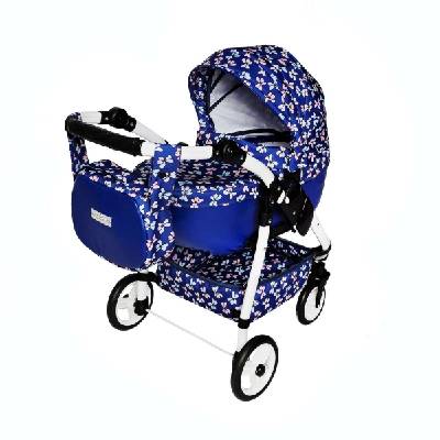 Dětský kočárek pro panenky Jasmine Kids Fialka otočná kola Barva: Fialka 01