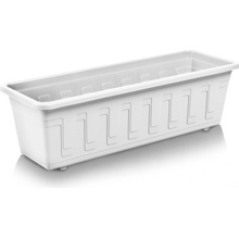 Plastkon Garden truhlík biely 50 cm