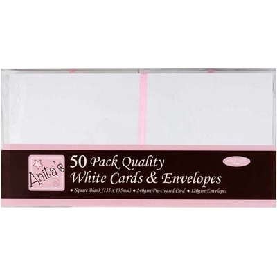 WEST DESIGN West Design 13,5 × 13,5 cm přání a obálky 50 ks (240 g/m2) bílé