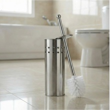 Aqualine SIMPLE LINE WC kefa guľatá s otvormi, na zavesenie, leštená nerez ( GA1223 )