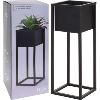 Petromila vidaXL H&S Collection Kvetináč na stojane kovový čierny 60 cm