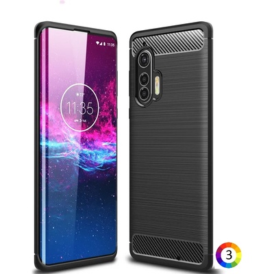 Motorola Edge Plus Удароустойчив Carbon Fiber Калъф и Протектор