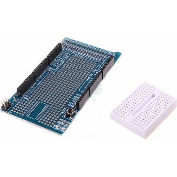 LaskaKit Arduino MEGA prototype Shield + mini BreadBoard