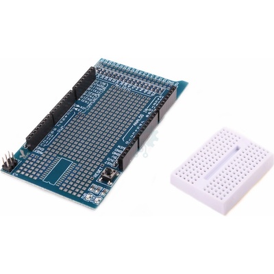 LaskaKit Arduino MEGA prototype Shield + mini BreadBoard