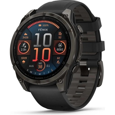 Garmin Fenix 8 AMOLED 47mm Sapphire Carbon Gray Titanium/Black 010-02904-21 – Zbozi.Blesk.cz