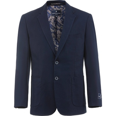 Harvey and Jones Сако Harvey and Jones Men's Viscose Long Sleeve Lapel Blazer - Navy