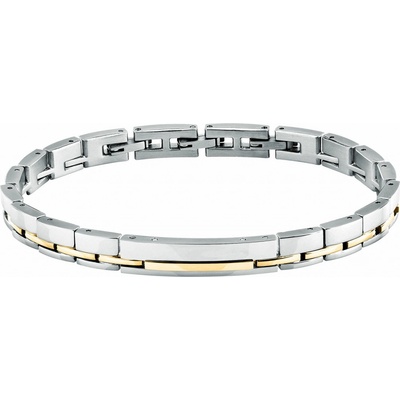 Trussardi Stylový ocelový bicolor náramek T-Steel TJAXV04