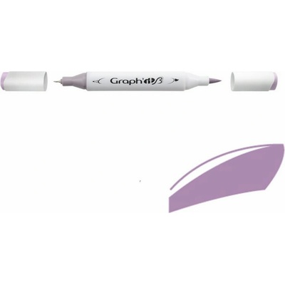 Lihová fixa GRAPH'IT oboustranná Brush & Fine, Orchid