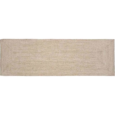 vidaXL Килими за помещение Естествено и бяло 80 x 300 cm юта (42010474)