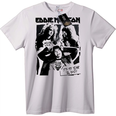 NOONEBRAND Тениска Еди Мунсон от Stranger Things - M, Black