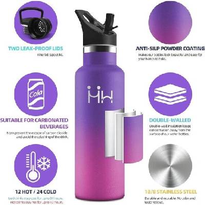HoneyHolly termoláhev z nerezové oceli 750 ml růžová fialová