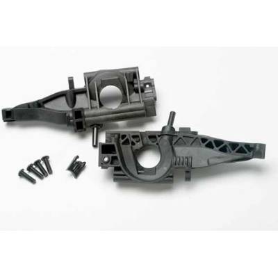 Traxxas Булкхде заден Traxxas Revo Bulkhead, rear (L&R halves)/ diff retainer, rear/ 4x14mm BCS, TRX5329 (TRX5329)