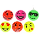 Míč 23cm smajlík asst 7 druhů v síťce