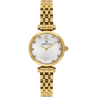 Daniel Klein Premium DK. 1.14094-2 Дамски часовник, Златист- Сив циферблат, Стоманена верижка
