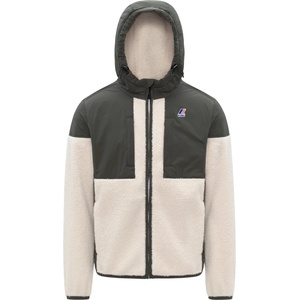 K-Way Мъжко поларено яке K-Way Samson 4.0 Orsetto Fleece jacket - Green Blackish / Ecru (005-6731-0412)