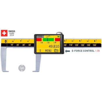 Microtech Дигитален шублер за измерване на външни канали Microtech MICRON DataMet eForce 1-20 N - 200 мм, 0, 001 мм (141430208)