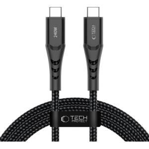 Tech-Protect ub11t ultraboost type-c cable pd 240w / qc3.0 200cm black (5906302353132)