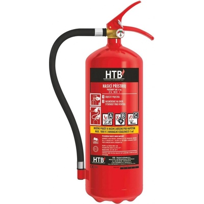 HTB práškový hasicí přístroj P6F/MM - 6 kg, třída A, B, C, účinnost 27A/183B/C, mosazný ventil – Hledejceny.cz