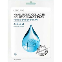 Lebelage Hyaluronic Collagen Solution Mask Hydratačná textílna maska na tvár s kolagénom a kyselinou hyalurónovou 23 ml 1 ks