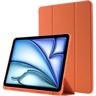 Protemio 76493 LEATHER Zaklápací kryt Apple iPad Air 11 2024 oranžový