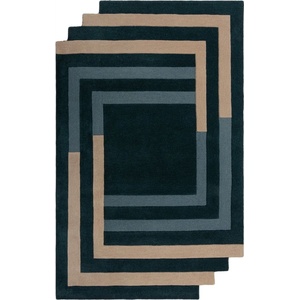 Flair Rugs Тъмнозелен ръчно изработен вълнен килим 150x240 cm Labyrinth Shaped - Flair Rugs (503119376508)