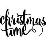 PartyDeco Декорация Christmas time - черна 1 бр