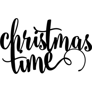 PartyDeco Декорация Christmas time - черна 1 бр