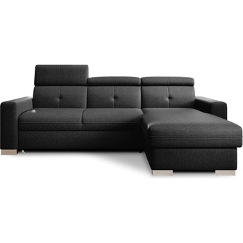 Eltap Черен разтегателен ъглов диван с място за съхранение (десен ъгъл) Fresia - ELTAP (CO-FR-RT-10FL)