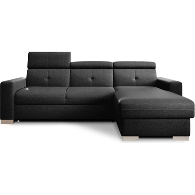 Eltap Черен разтегателен ъглов диван с място за съхранение (десен ъгъл) Fresia - ELTAP (CO-FR-RT-10FL)