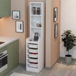 TopMebel Многофункционална мебел Utah TopMebel от меламин в бял цвят 34.6x44.3x178см