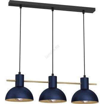 Luminex Пендел ESTATE MINI 3xE27/15W/230V син (LU4379)