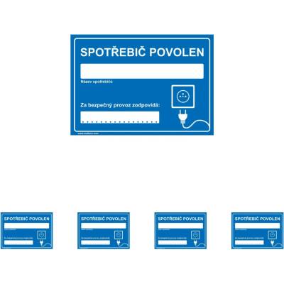 Walteco Spotřebič povolen, 210x148mm, samolepka Množství: 5 ks , 20066BP1