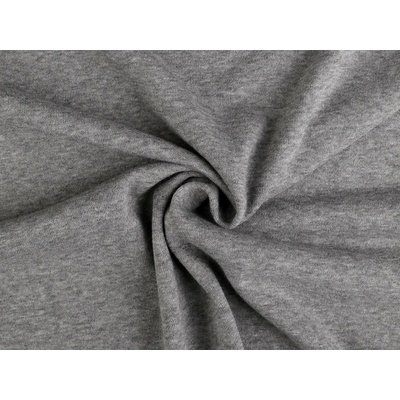 Prima-obchod Úplet bavlněný počesaný Premium, barva 6 (305 g/m²) šedá