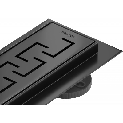 Mexen Flat M15 линеен сифон 90 см, черен - 1724090-15 (1724090-15)