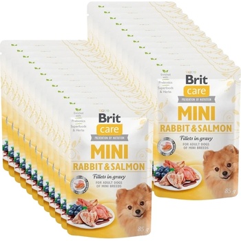 Brit Care Mini Rabbit & Salmon филе в сос 24x85g