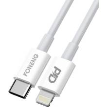 Foneng X31 USB-C pro Lighting, 3A, 2m, bílý