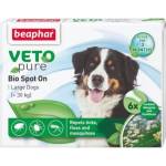 Beaphar VETO pure Spot-On репелентни пипети срещу бълхи за средни и големи породи кучета - 6 бр