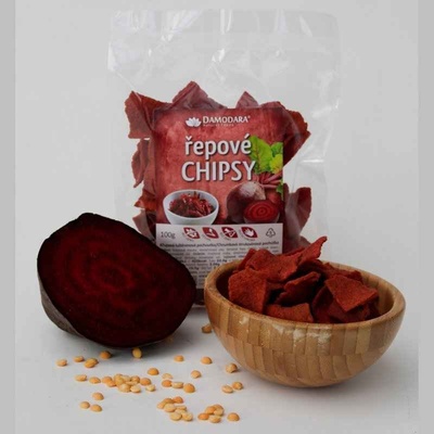 Damodara Chipsy hrachové s červenou repou 100 g