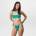 Jack Wills Women's JW Beaded Ruched Tie Side Bikini Bottoms - Emerald