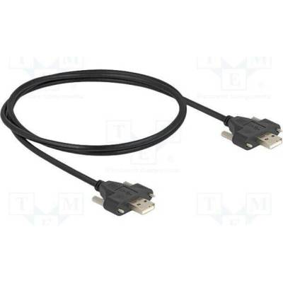 Delock 80479 USB 2.0 USB A vidlice z obou stran 1m černý