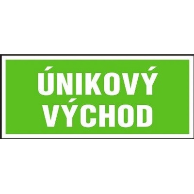 Únikový východ 200x87mm fotoluminisc. plast tabulka