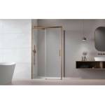 Radaway Правоъгълна душ кабина с плъзгаща се врата Radaway Idea KDJ 130x110 см, матирана мед-прозрачно покритие, лява (387043-93-01L+387053-93-01R)