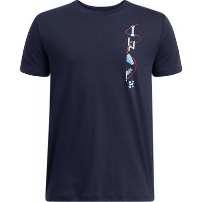 Under Armour B PORTAL LOGO SS Modrá