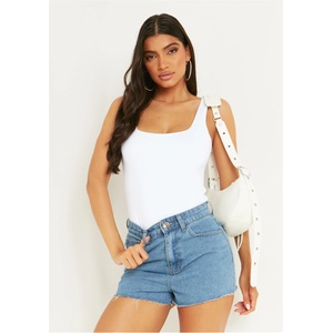 Missy Empire Къси панталони Missy Empire Mid Wash Denim Shorts - Blue